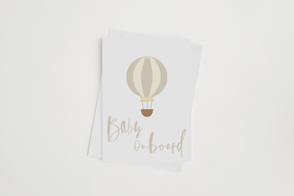 BABY ON BOARD GREETING CARD