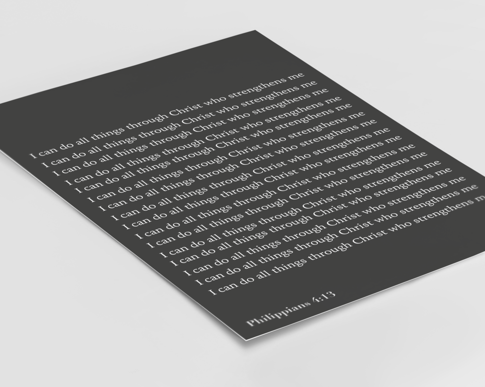 Philippians 4:13 scripture based poster