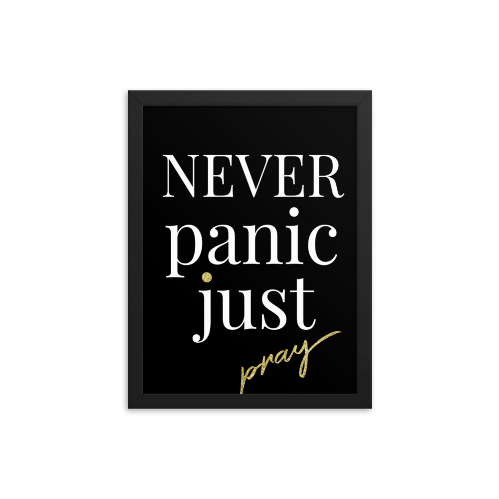 NEVER PANIC JUST PRAY PRINT